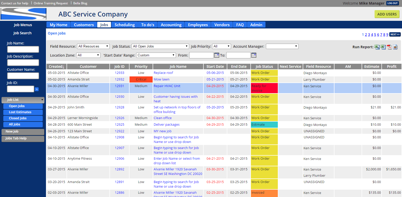 Job Optimization