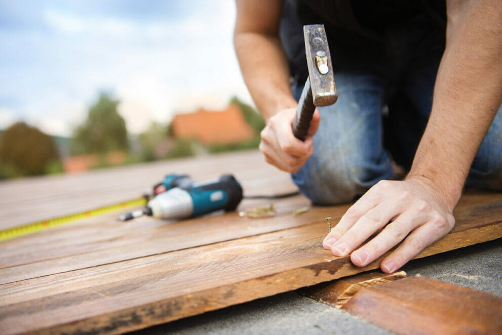 Handyman Fixing Floor