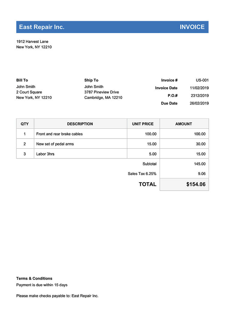 Invoice Example