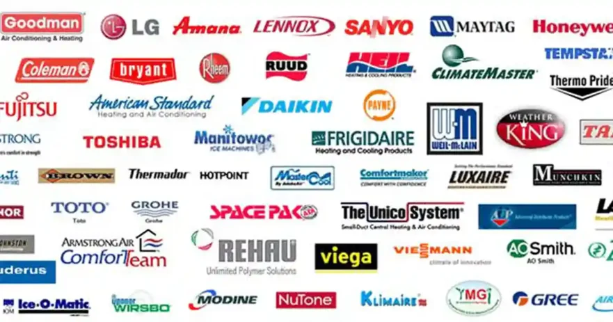 Logos of HVAC Manufacturers