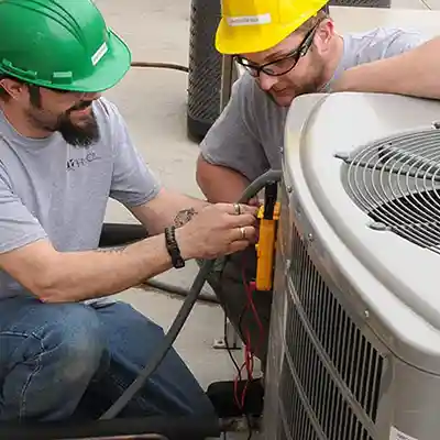 Techs using HVAC estimating software while onsite