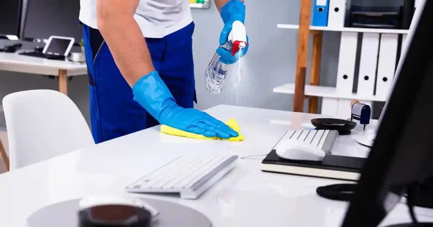 Cleaning Office Desk