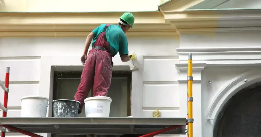 Painter on Scaffolding